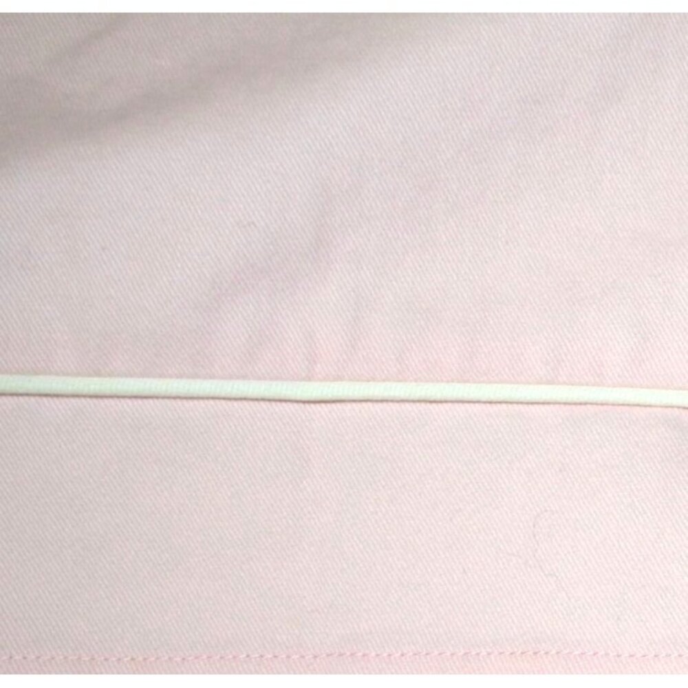 Pottery Barn Kids Girls Nursery 2 Pink Cotton Lined Valances 18x44 White Piping - Picture 3 of 8